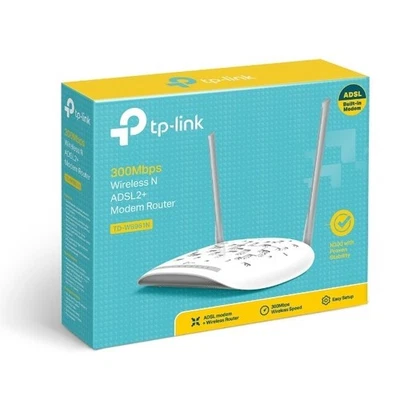 TP-Link TD-W8961N WLAN 300Mbps WLAN ADSL2+ Modem Router 2xAntenne 4-Port LAN - Bild 1 von 4