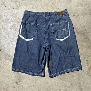 Pantalones Cortos de Jean Y2K Phat Farm Para Hombres 38* Azul Denim Pantalones Cortos Ropa de Calle Sueltos - Imagen 1 de 4