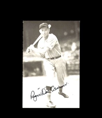 Roger Doc Cramer Signed Photo Postcard Athletics Autographed - Image 1 of 2