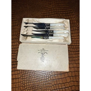 Set 5 coltelli vintage American Silver Co. frutta, dessert "marca mondiale" - Foto 1 di 6