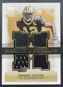 Camiseta deportiva SP Rookie Threads Marques Colston 2007 Maximum Game usada #/50 Saints - Imagen 1 de 2