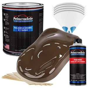 ProductionShop High Gloss Chocolate Brown Acrylic Enamel Gallon Kit, Auto Paint - Picture 1 of 1