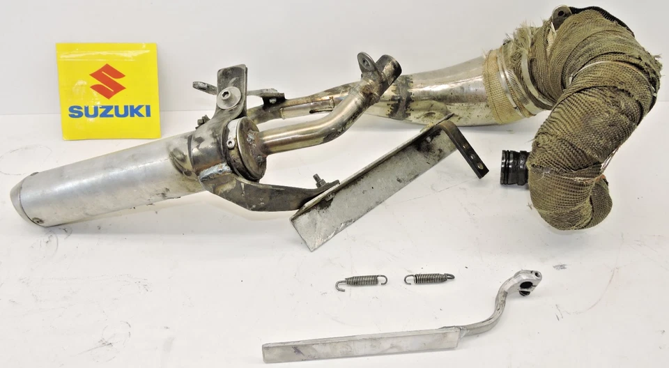 🔥 SUZUKI RM250 RM 250 1998 Pro Circuit CABEZAL DE TUBO DE ESCAPE Y CARRO SILENCIADOR 🔥 Foto 1 de 4