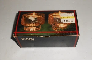 IITALA FINLAND KUUSI Glas Votivkerzenhalter Tannenbäume 2er Set Neu in OVP - Bild 1 von 3