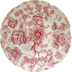 Johnson Brothers English Chippendale rot Transferware Speiseteller Vintage Eisen - Bild 1 von 2