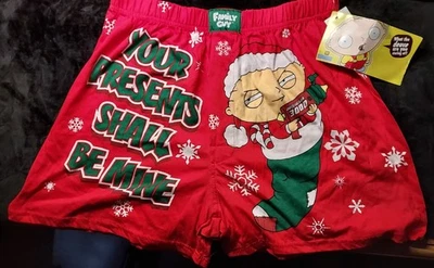 Calzoncillos boxer vintage de Navidad Family Guy--Talla M (32-34)--NUEVOS--ENVÍO GRATUITO Foto 1 de 3