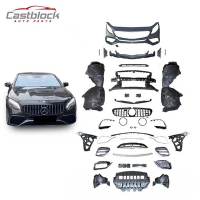 Kit de parachoques delantero estilo AMG 2015~2021 Mercedes Benz clase S cupé W217 S63 Foto 1 de 4