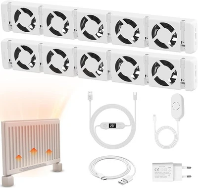 MARKENLOS ⭐3/5 fans Heizkörper Ventilator Smart Heizgebläse für Heizungen Mit Thermostat⭐