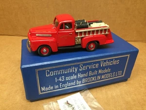 BROOKLIN MODELS METAL 1:43 1948 FORD F1 FIRE TRUCK GROTTOES VOL. DEPT. CSV.01 - Picture 1 of 10