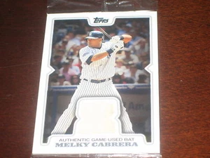 MELKY CABRERA NY YANKEES GAME USED BAT CARD CERTIFIED - Picture 1 of 2