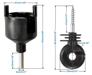 100Pcs Electric Fence Insulator Screw-in Insulator Fence Ring Post Wood Post - Picture 1 of 4