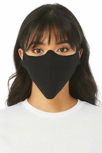 New Bella Canvas Lightweight Fabric Face Cover Mask 100% Cotton Black 10Pack - Picture 1 of 8