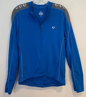 Pearl Izumi Mens Size M LS Cycling Jersey ½ Zip Blue  - Image 1 of 4
