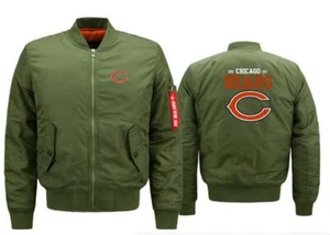 New Men's Chicago Pilot Jacket Thicken Bomber Flight Outwear Flying Coat F01 - Picture 1 of 14