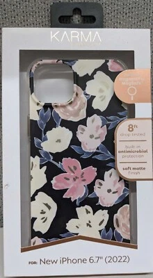 Guante Karma by Body Rubor Azul Marino Floral con Estuche MagSafe para iPhone 14 Plus Multi Foto 1 de 3