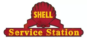 SHELL SERVICE STATION CLAM SHELL 25" HEAVY DUTY USA MADE METAL AGED ADV SIGN - Picture 1 of 1