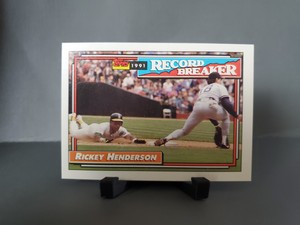 1992 TOPPS BASEBALL 1991 RECORD BREAKER RICKY HENDERSON #2