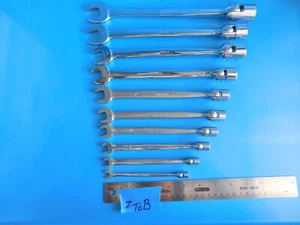 USED, SNAP ON TOOLS " 1/4 IN. THRU 13/16 IN." FLEX HEAD/OPEN HEAD WRENCH'S - Picture 1 of 12