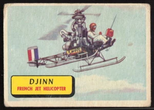 1957 Topps Planes of the World #22 Djinn French Helicopter Low Grade crease - Picture 1 of 2
