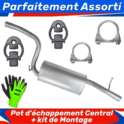 Pot d’échappement central pour Ford Focus 2 II MK2 1.4 1.6 (2004-07/2011) - Photo 1/4