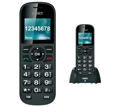 Telefono cellulare con TASTI GRANDI bluetooth sd base di ricarica dual sim gsm - Immagine 1 di 4