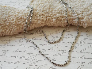 Sterling Silver Oxidized Byzantine 28" Sterling Chain Necklace RE21Z - Picture 1 of 7