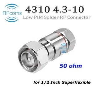 4310 4.3-10 Male Plug Low PIM Soldering Connector Adapter for 1/2 Superflexible - Picture 1 of 5