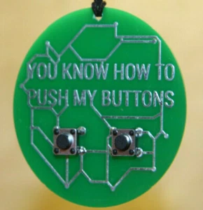 A&A UNIQUE - YOU KNOW HOW TO PUSH MY BUTTONS CAR MIRROR PENDANT - UK SELLER - Picture 1 of 5