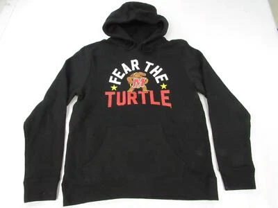 New University of Maryland Terrapins Fear the Turtle Mens Size L Black Hoodie - Image 1 of 3