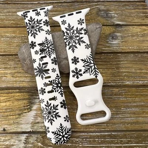 Christmas Silicone Band Strap iWatch Apple Watch Ultra 2 Series 9 8 7 6 5 4 SE - Picture 1 of 7