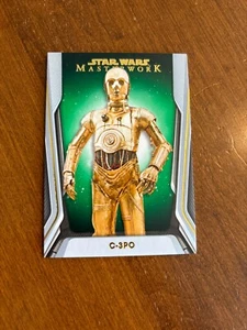 C3PO 2021 Topps Star Wars Masterwork Green #20 Protocol Droid /99 - Picture 1 of 2