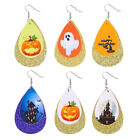  6 Pairs Women Dangle Earrings Earings for Halloween Double- Layer Witch Miss