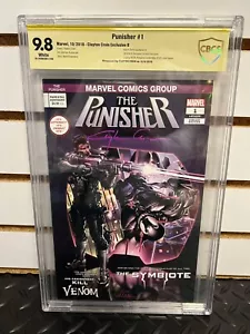 Punisher #1 Signed by Clayton Crain Exclusive Cover B Graded CBCS 9.8 - Picture 1 of 3