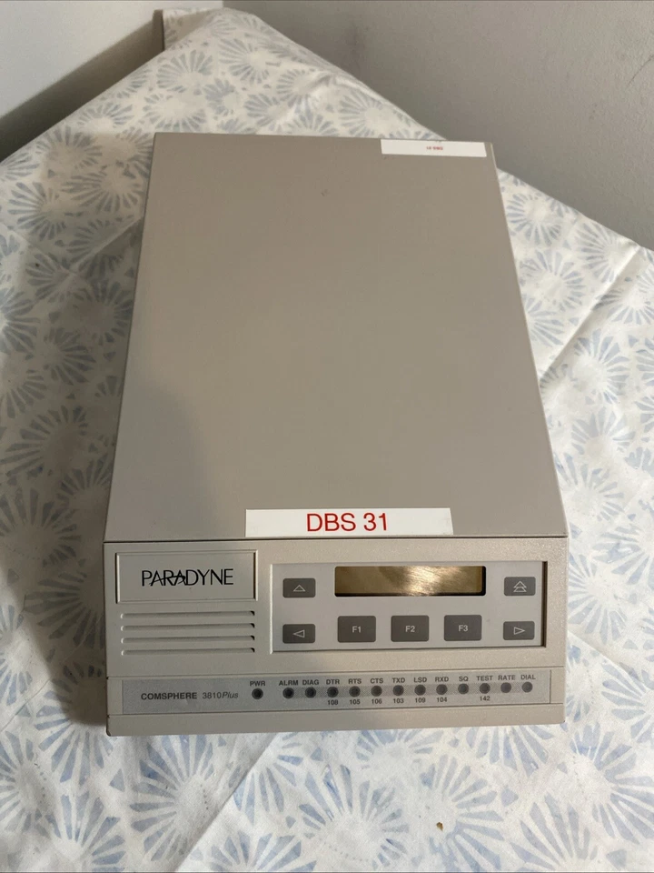 Paradyne Comsphere 3810 Plus External Modem 3980-A2-201 Rev 10 Tested - Working - Image 1 of 4