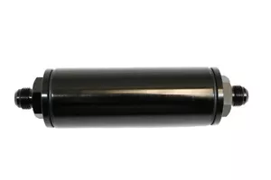ARC 4708BK Black Billet Aluminum Inline Race Fuel Filter 6" x 2" 8AN IMCA USRA - Picture 1 of 2