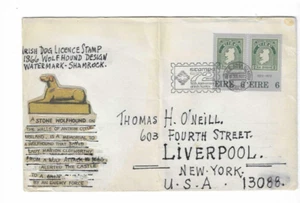 IRELAND 1972 Cover (handmade cachet) sent from Dublin to U.S. - creased - Picture 1 of 2