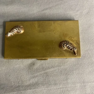 Vintage goldfarbene Geldbörse Schmuckschatulle - Bild 1 von 5