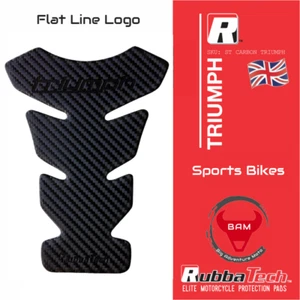 RubbaTech Triumph Sport tank pad with flat line logo - Picture 1 of 4