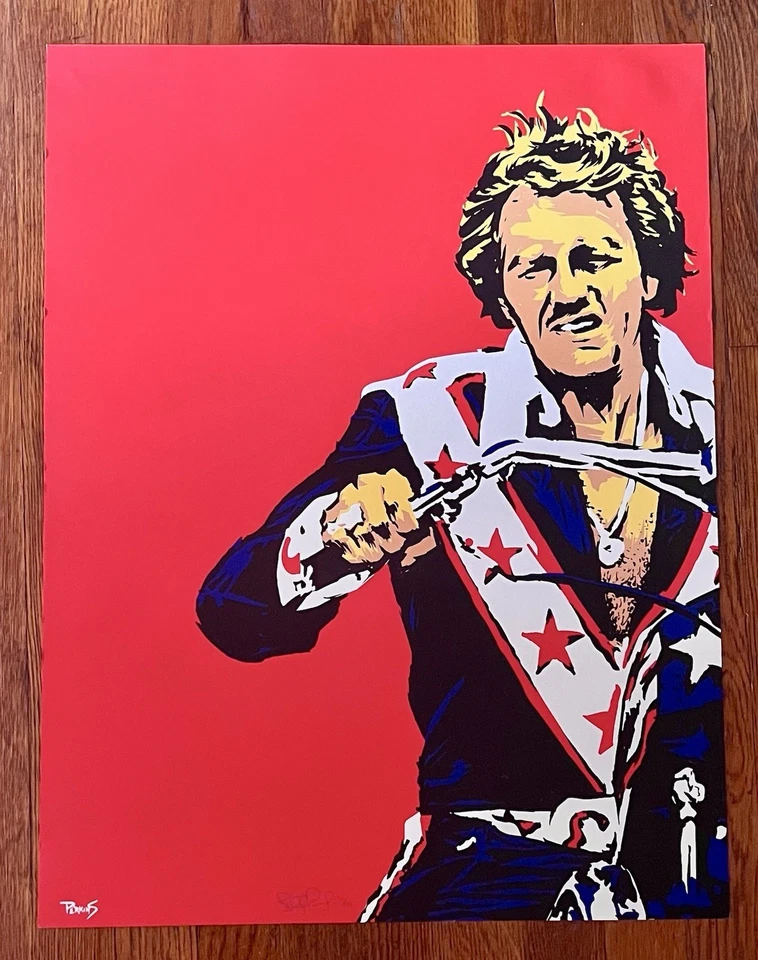 Плакат «Pure Evel» Билли Перкинса — ограниченный выпуск шелкография - Изображение 1 из 4