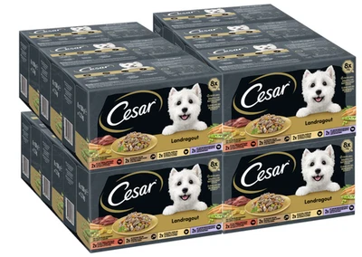 12x8x150g Cesar Hundefutter Nassfutter Schale Multipack Landragout 4 Varietäten - Bild 1 von 4