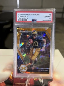 Selecciones del draft Panini Prizm 2021 - Tom Brady #6 Orange Ice Prizm - Imagen 1 de 2