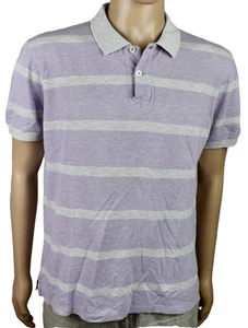 BRUNELLO CUCINELLI Italy Men's Gray/Liliac Short Sleeve Polo ShirtVG+ LARGE - Picture 1 of 6