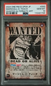 One Piece Card PSA 10 Marshall D. Teach OP09-093 Wanted Alt Art Japanese 2024 - Picture 1 of 3