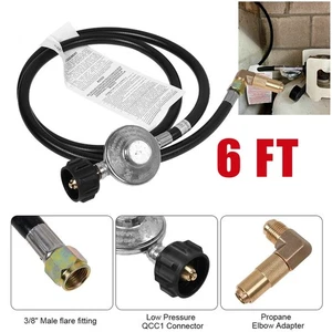 Tubo regolatore gas propano 6 piedi con adattatore a gomito per griglia Blackstone 17" e 22" - Foto 1 di 20