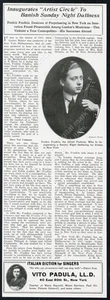Foto de Fredric Fradkin 1915 con violín y entrevista artículo impreso vintage - Imagen 1 de 7