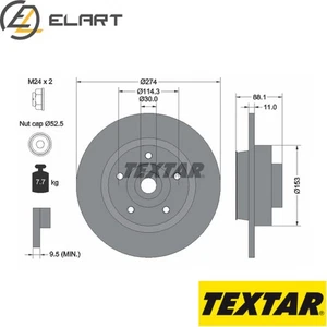 2x BRAKE DISC 92232603 FOR RENAULT SCÉNIC/III/VAN/GRAND F9Q870/872 1.9L 4cyl - Picture 1 of 8