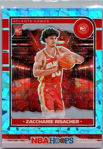 Zaccharie Risacher RC 2024-25 NBA Hoops Winter Teal Ice Premium Prizm 24/88 NM - Picture 1 of 2