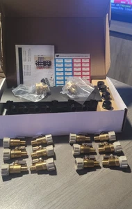 NEW APOLLO 12 Port PEX Manifold 3/4"Inlets 1/2" Outlets Shutoff Valves 6907912CP - Picture 1 of 10