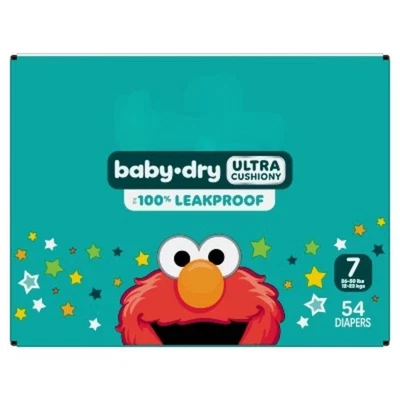 Pampers Baby Dry Super Pack - Talla 7 - 54ct Foto 1 de 4