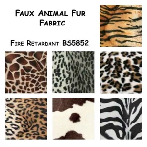 Animal Pony Skin Faux Fur Fabric Fire Retardant Craft Hobby Material Soft Touch - Picture 1 of 16